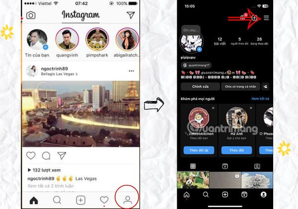 Hướng dẫn tắt phát video HDR trên Instagram bước 1