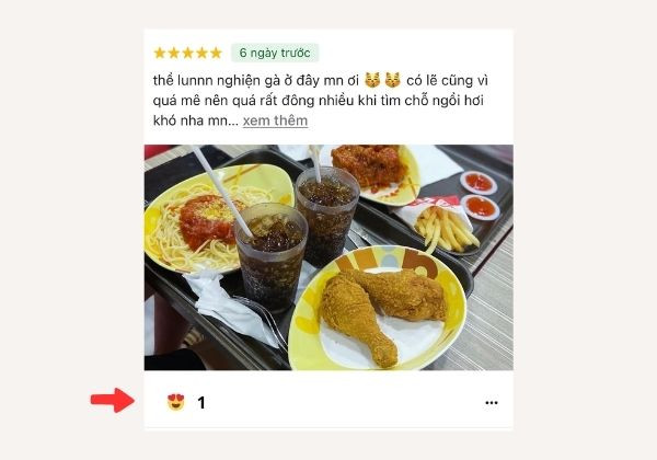 Hướng dẫn thả biểu tượng cảm xúc Google Maps cho bài đánh giá B2.2