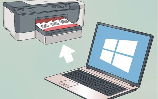 Kết nối máy in với laptop