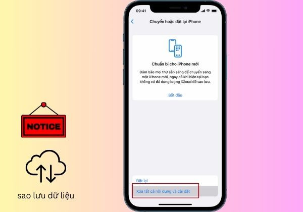 Khởi động hoặc reset lại cài đặt gốc iPhone bước 3