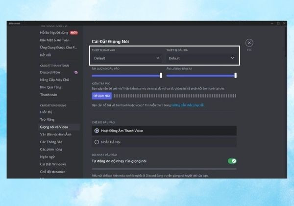 Kiểm tra các cài đặt trong Discord B3 Kiểm tra các cài đặt trong Discord B3