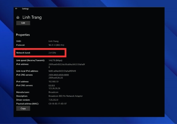 Máy tính người dùng thuộc hệ điều hành Windows