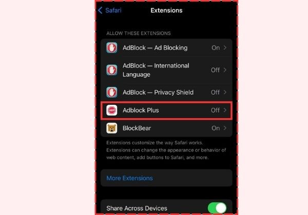 Phần mềm chặn quảng cáo trên iPhone bước 4