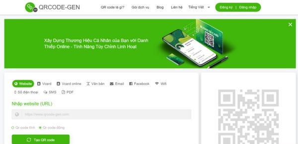 qrcode-gen.com tạo QR code miễn phí