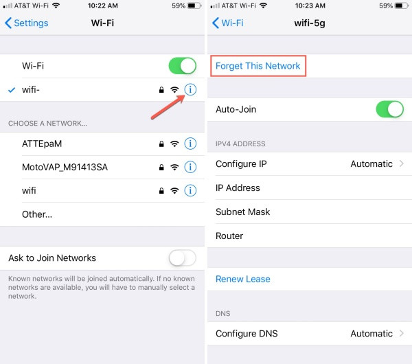 Quên mạng Wifi trên iPhone 15 Plus