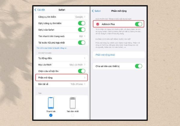 Dùng ứng dụng Adblock Plus bước 3