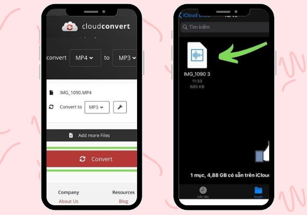Cách lấy nhạc TikTok làm nhạc chuông qua app CloudConvert B4