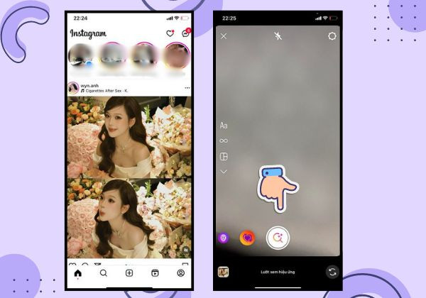 Sử dụng filter hoặc sticker đăng ảnh Polaroid lên Story Instagram bước 1 Sử dụng filter hoặc sticker đăng ảnh Polaroid lên Story Instagram bước 1