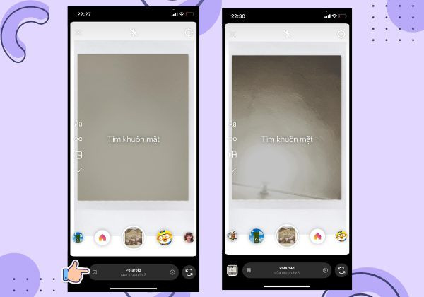 Sử dụng filter hoặc sticker đăng ảnh Polaroid lên Story Instagram bước 4 Sử dụng filter hoặc sticker đăng ảnh Polaroid lên Story Instagram bước 4