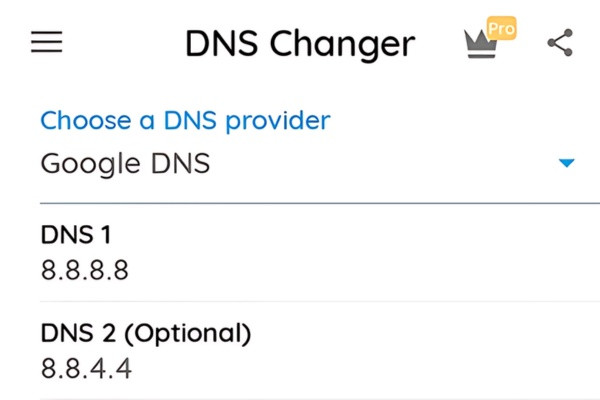 Sử dụng Google DNS Android thông qua ứng dụng bên thứ 3 bước 3