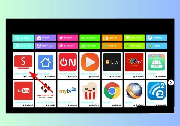 Sử dụng phần mềm Smart Youtube TV để chặn quảng cáo trên Tivi bước 2 Sử dụng phần mềm Smart Youtube TV để chặn quảng cáo trên Tivi bước 2