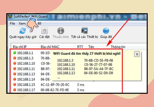 sử dụng SoftPerfect Wifi Guard để xem số người truy cập wifi sử dụng SoftPerfect Wifi Guard để xem số người truy cập wifi