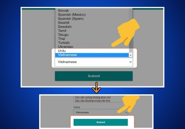 Tải âm thanh từ Google dịch qua Sound of text bước 3-4