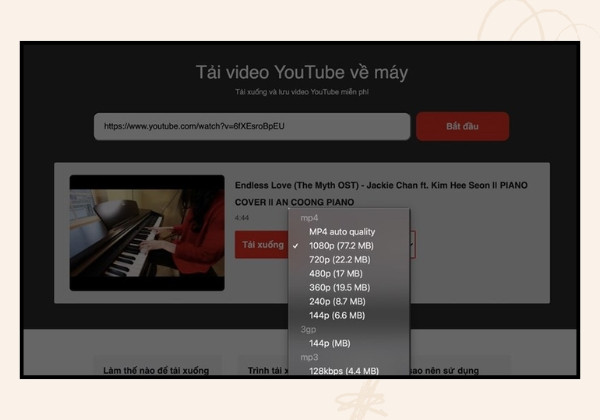 Tải video YouTube về máy bằng trình duyệt web B3