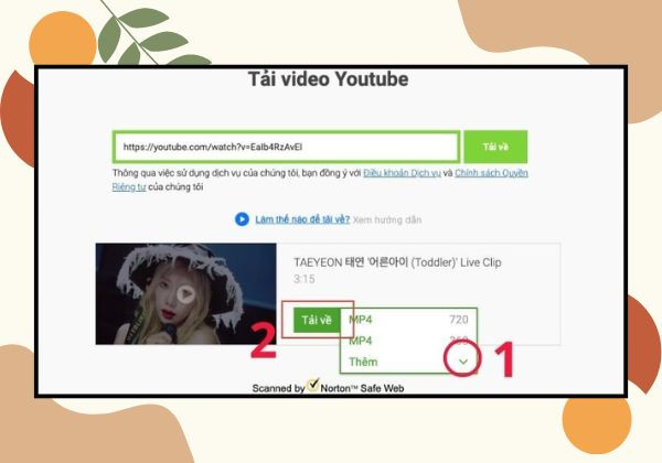 Tải Video YouTube về máy tính bằng SaveFrom bước 2
