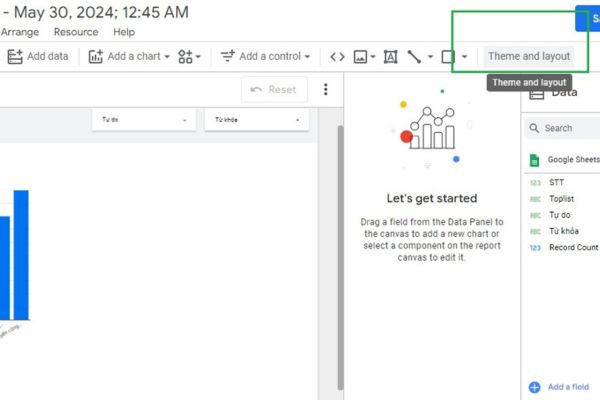 Cách tạo báo cáo Looker Studio trên Google Sheets bước 3-1