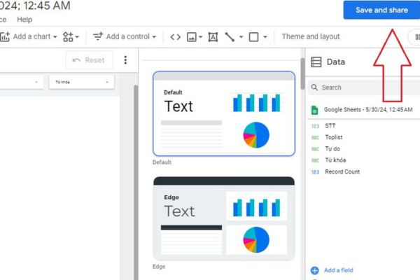 Cách tạo báo cáo Looker Studio trên Google Sheets bước 4