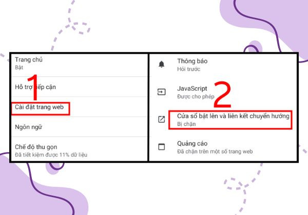 Tắt Pop-up và tin Quảng cáo tại Chrome bước 2.1