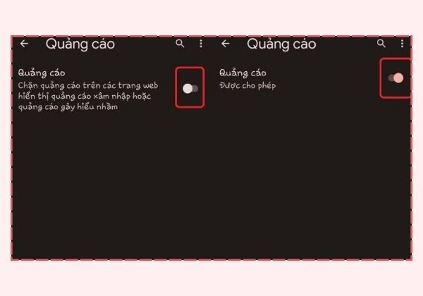 Tắt quảng cáo trên trình duyệt Chrome điện thoại Samsung bước 4