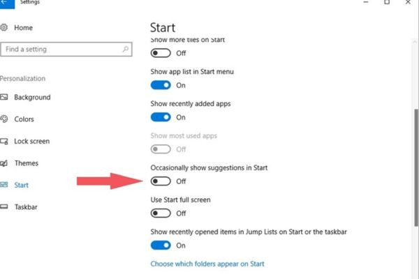 Tắt quảng cáo ứng dụng trong Start Menu bước 2 Tắt quảng cáo ứng dụng trong Start Menu bước 2