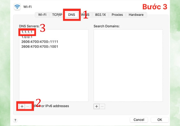 Thay đổi DNS trên MacOS B3