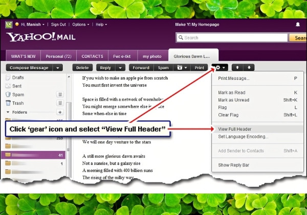 Tìm địa chỉ IP từ Email đối với người dùng Yahoo B3