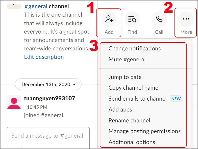 tuy chinh channel slack tren may tinh
