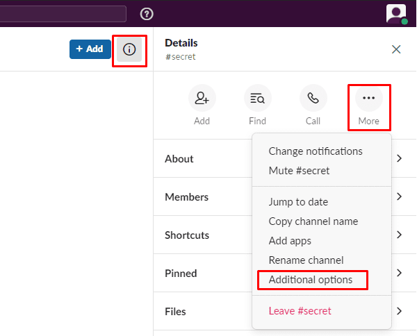 Tùy chỉnh Channel slack