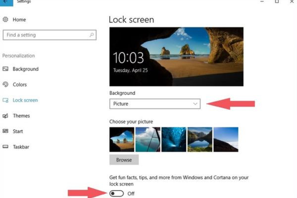 Vô hiệu hóa quảng cáo trên màn hình khóa Lock Screen bước 2 Vô hiệu hóa quảng cáo trên màn hình khóa Lock Screen bước 2