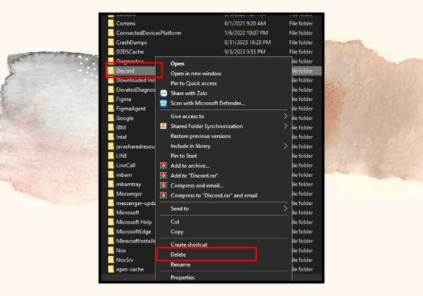Xóa AppData & LocalAppData B4