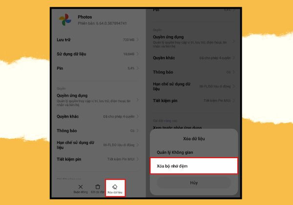 Xóa bộ nhớ cache Xóa bộ nhớ cache