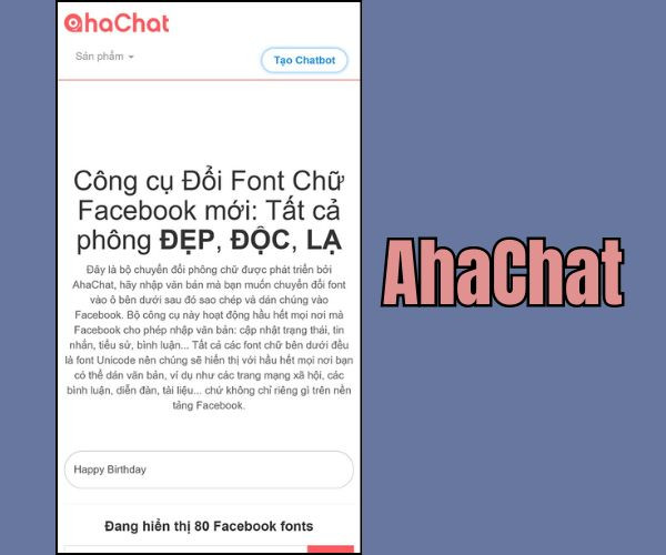 AhaChat bước 1