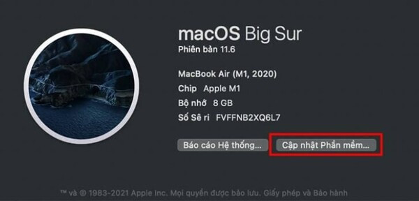Cách cập nhật MacBook
