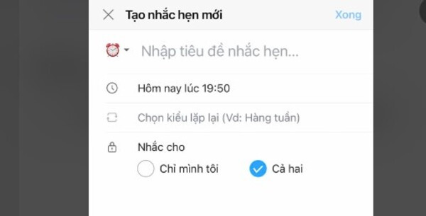 Xem lịch âm trên Zalo