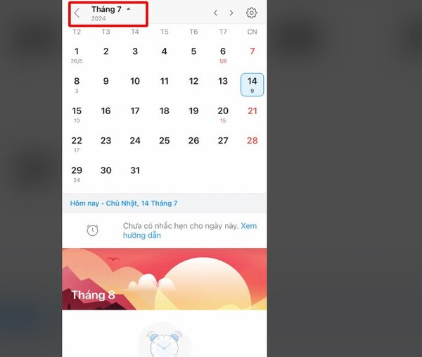 Xem lịch âm trên Zalo