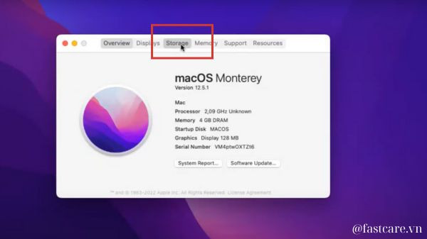 Kiểm tra dung lượng ổ cứng Macbook