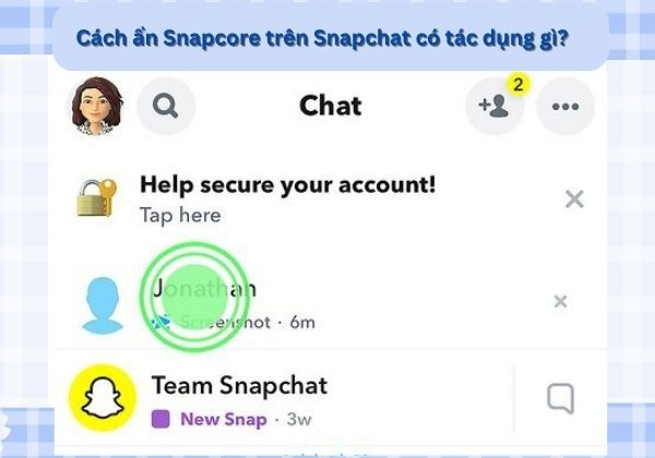 Cách ẩn Snapcore trên Snapchat