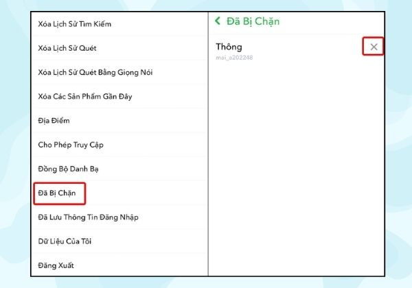 Cách chặn trên Snapchat