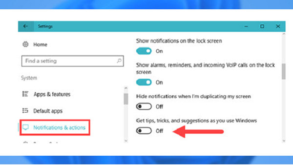 Cách chặn quảng cáo Win 10 thông qua thiết lập “Thông báo”