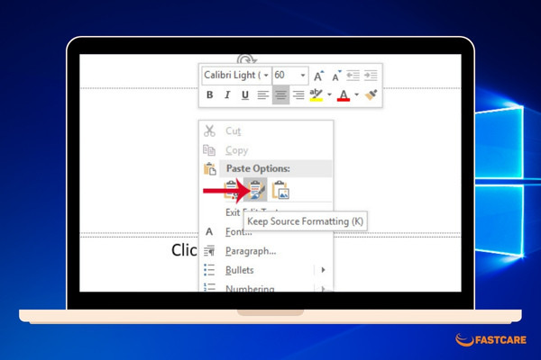 Chèn lịch vào PowerPoint