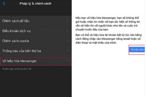 Cách khắc phục không vô hiệu hóa được messenger trên iPhone bước 6