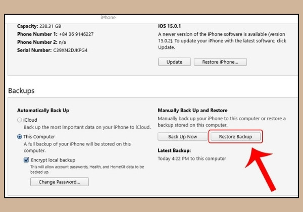 cách khôi phục iMessage bị xoá