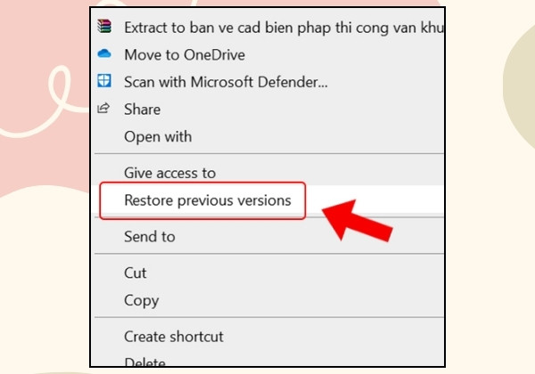 Cách lấy lại file khi bấm Shift Delete