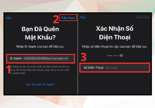 Cách khôi phục mật khẩu iCloud bằng điện thoại B3