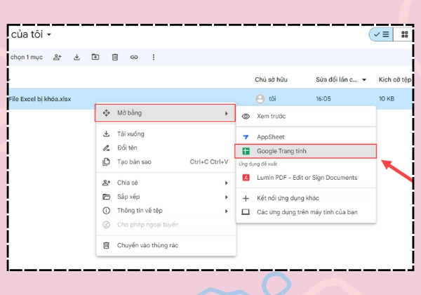 Mở khóa file Excel không cho chỉnh sửa