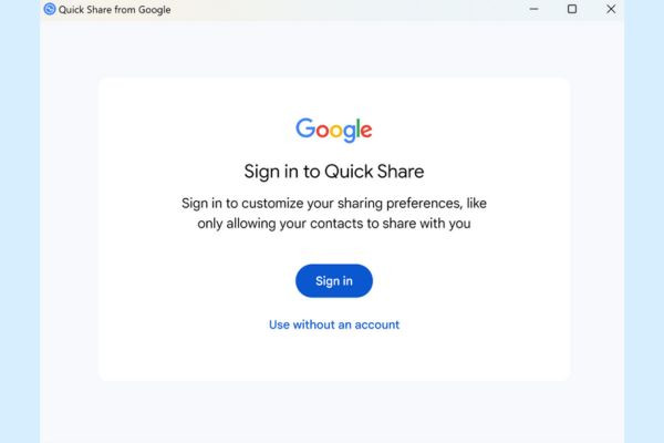 Cách sử dụng Quick Share PC bước 1
