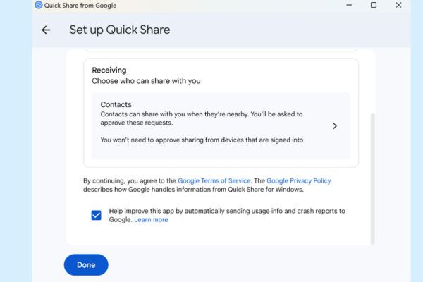 Cách sử dụng Quick Share PC bước 2