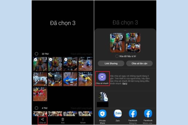 Cách sử dụng Quick Share Samsung B1 Cách sử dụng Quick Share Samsung B1