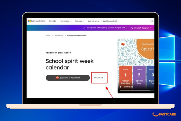 Chèn lịch vào PowerPoint