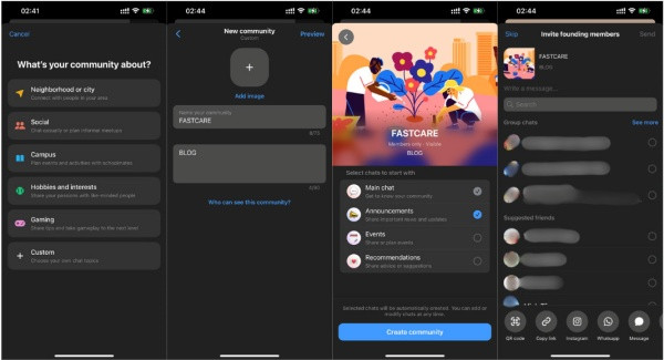 Cách tạo nhóm cộng đồng Messenger bước 2